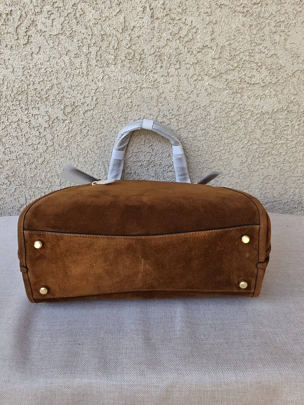 Coach Erin Suede Leather Shoulder Bag Hsndbag Gold/Warm Brown NWT - Picture 7 of 14